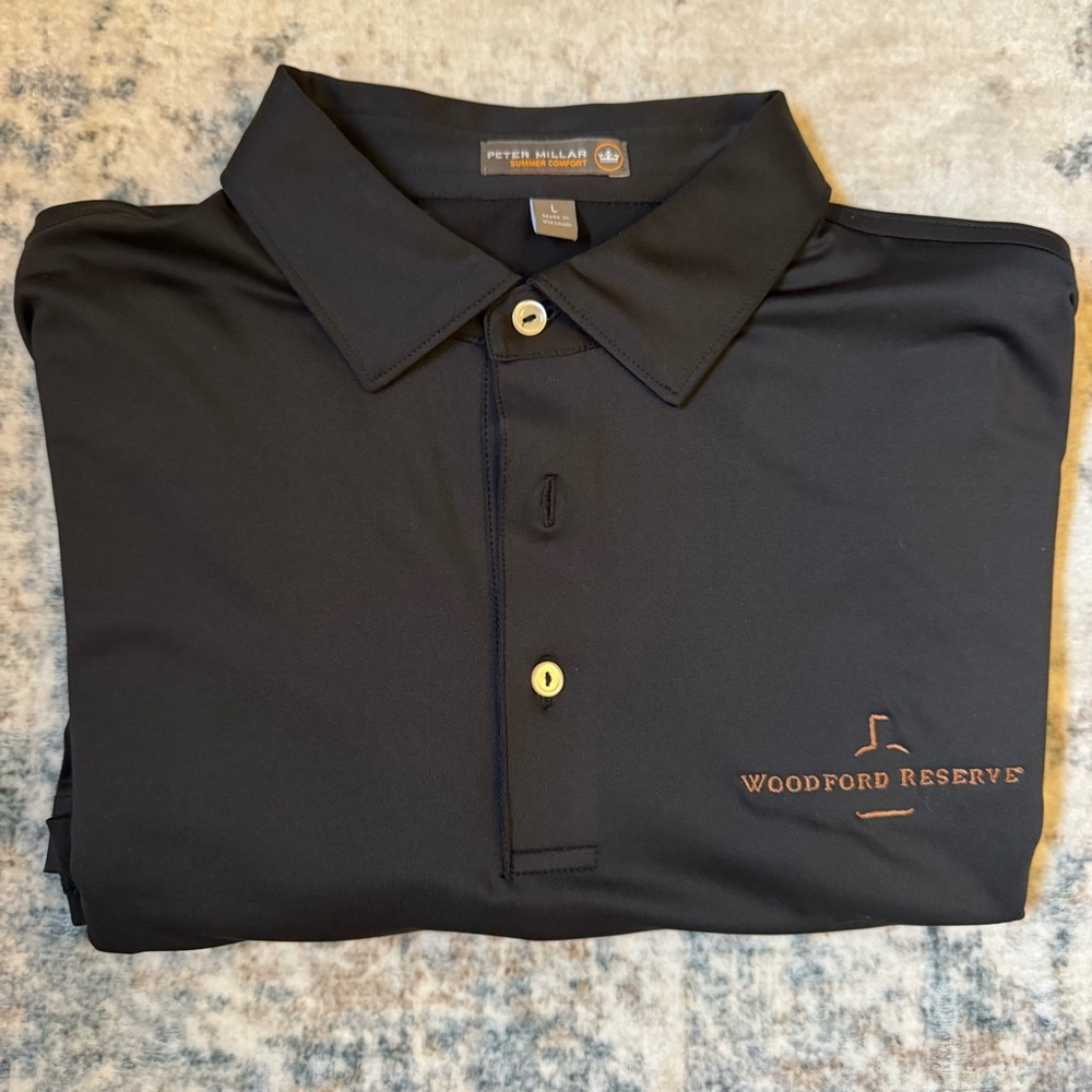 Men’s Large Woodford Reserve Peter Millar Golf Shirt